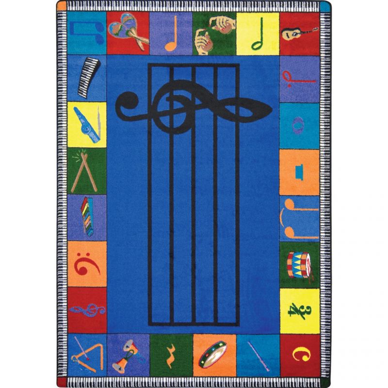 Note Worthy (Preschool) 7'8" X 10'9" Area Rug In Color Multi