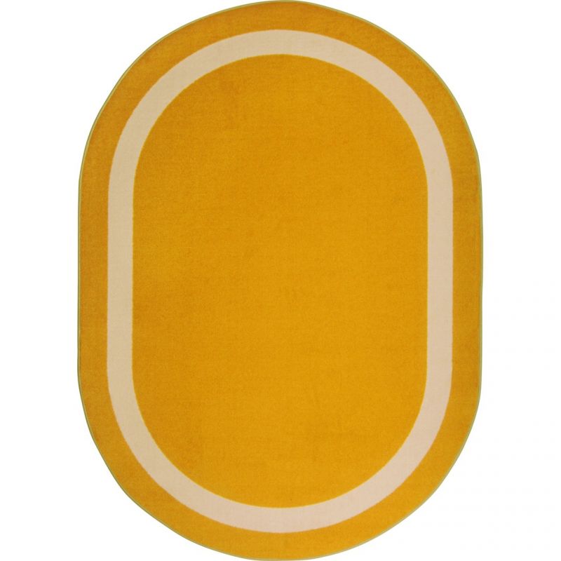 Portrait 5'4" X 7'8" Oval Area Rug In Color Goldenrod
