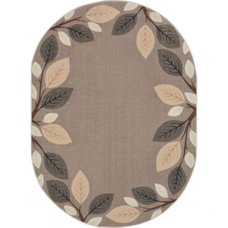 Breezy Branches 5'4" X 7'8" Oval Area Rug In Color Neutral