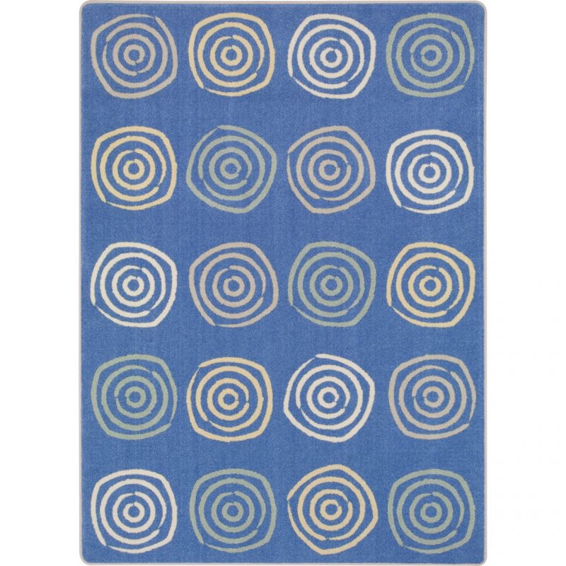 Simply Swirls 5'4" X 7'8" Area Rug In Color Pastel