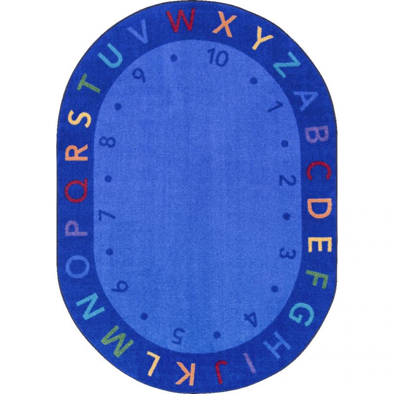 Lively Letters 5'4" X 7'8" Oval Area Rug In Color Multi