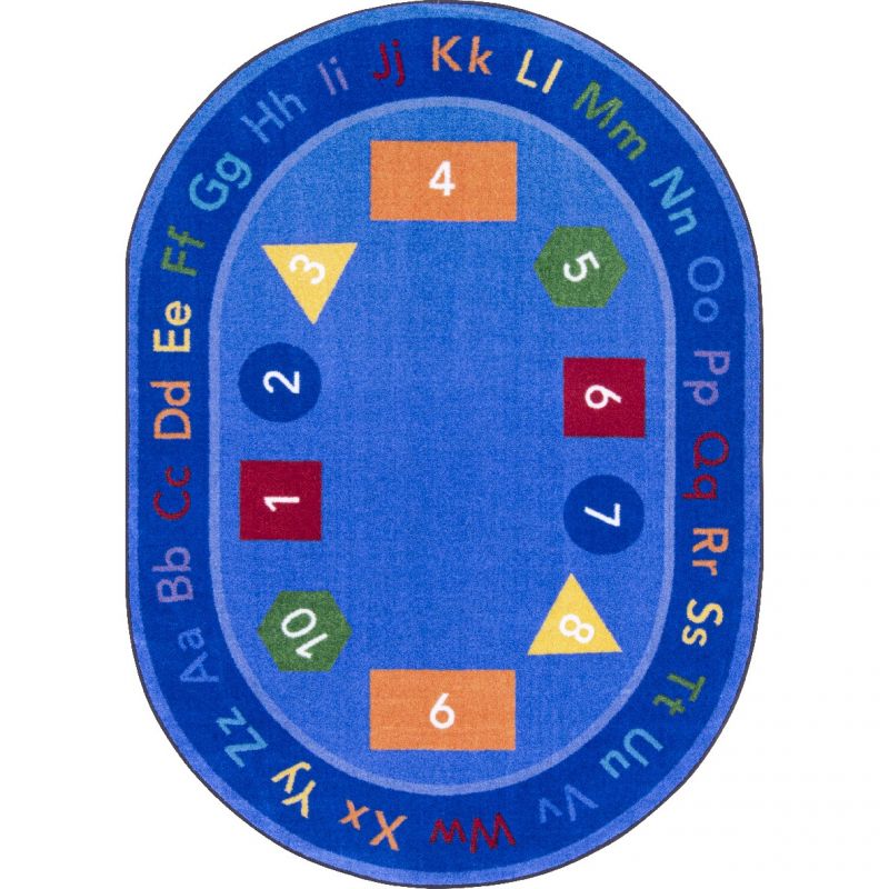 Fun-Damentals 10'9" X 13'2" Oval Area Rug In Color Multi