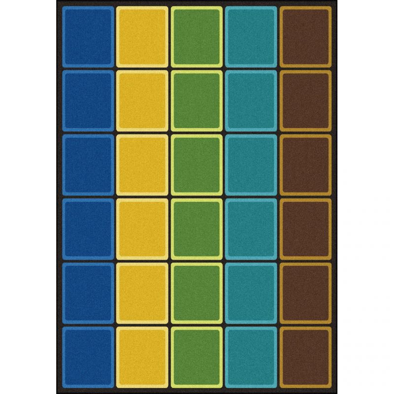 Blocks Abound 10'9" X 13'2" Area Rug In Color Earthtone
