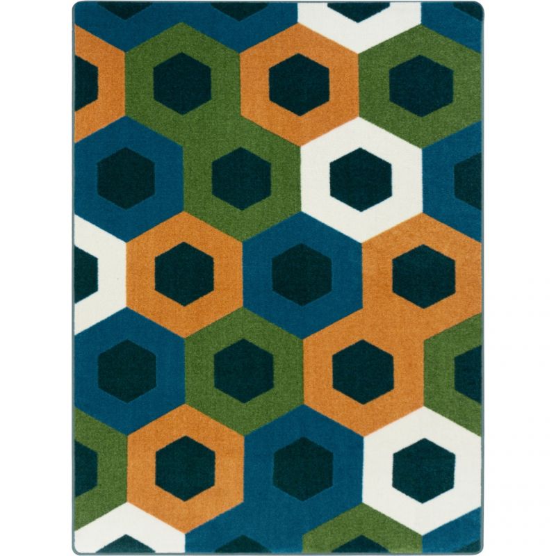 Hexed 3'10" X 5'4" Area Rug In Color Citrus