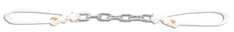 Chain Link String Martin Saddlery String and Dog Link Chain Curb Strap, 7-Chain Link - White
