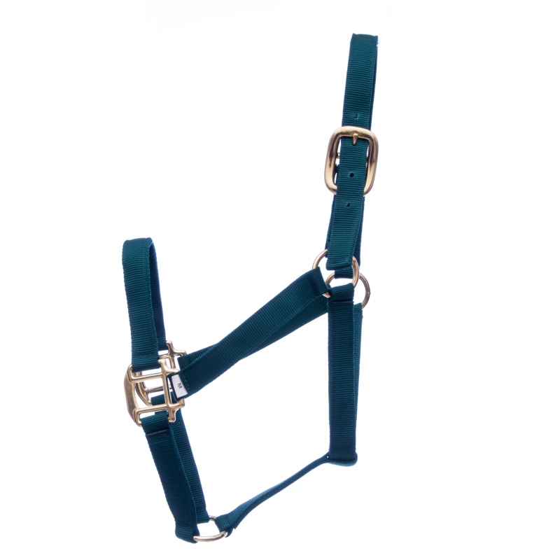 Premium Nylon Halters, Large Horse (900-1200 Lb), Color: Dark Green