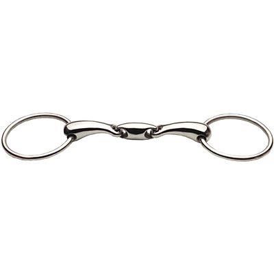 JP Korsteel Stainless Steel Oval Link Loose Ring Snaffle Bit
