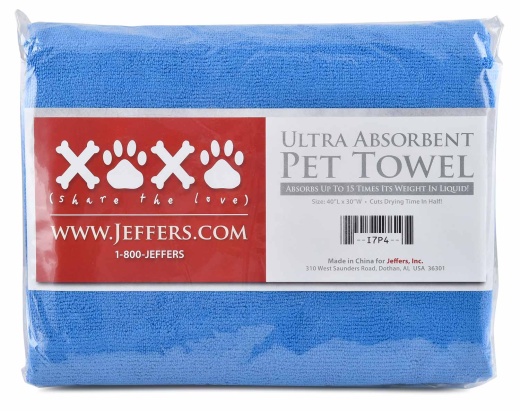 Jeffers Ultra Absorbent Pet Towel - Perfect for Quick & Effective Drying