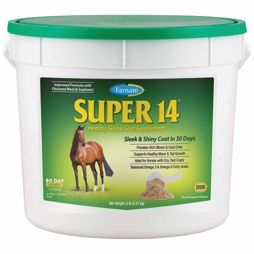 Super 14 Healthy Skin & Coat Horse Supplement 5 Lbs - 80 Day Supply