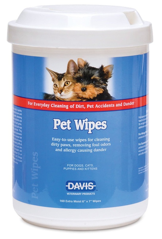Davis Pet Wipes, 160 Count - Convenience and Hygiene for Pet Owners
