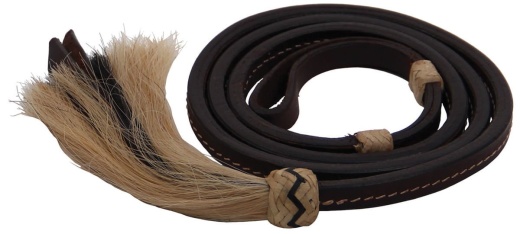 Horse Hair Over Under Whip, Dark Oil - Buffalo Leather