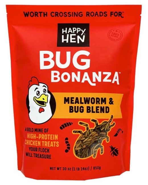 Happy Hen Bug Bonanza, Mealworm & Bug Blend - The Ultimate Backyard Buffet for Chickens