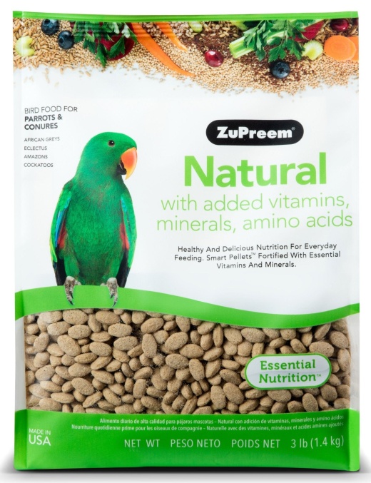Zupreem Natural Premium Daily Bird Food – Complete Pelleted Nutrition 3 ...