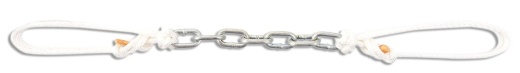 Chain Link String Martin Saddlery String and Dog Link Chain Curb Strap, 7-Chain Link - White