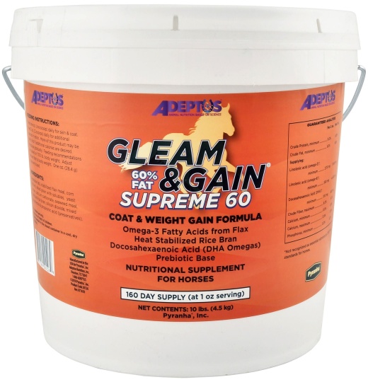 Adeptus Gleam & Gain Supreme 60 - Advanced Equine Supplement for Optimal Health