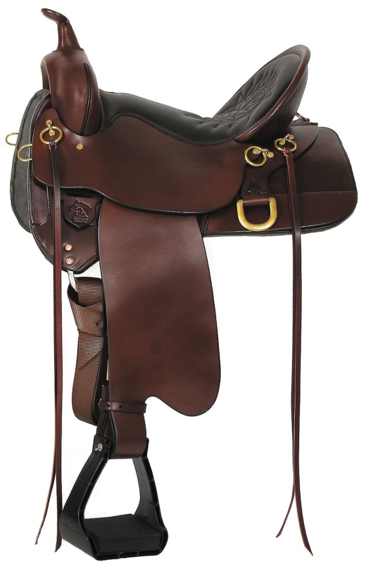 High Horse Custom Big Springs Trail Saddle, Wide, Walnut