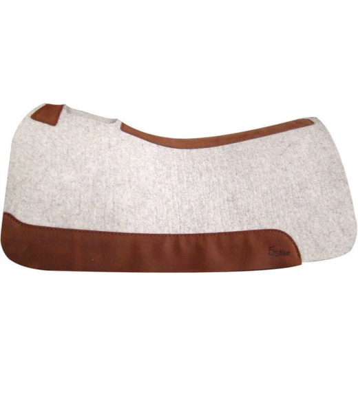 The Roper 5 Star Saddle Pad, 7/8" Natural