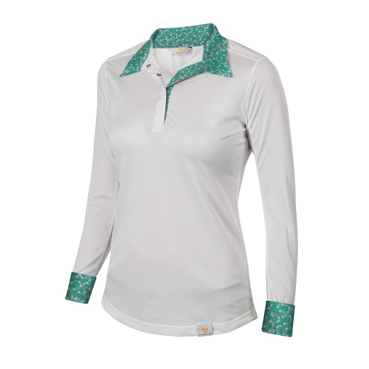 Aubrion Ladies Equestrian Style Long Sleeve Show Shirt Medium / Horse Shoe