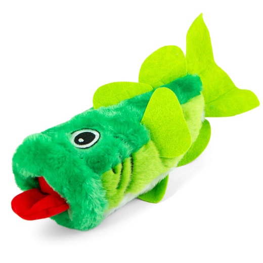 Jeffers Big Mouth Bass Plush Squeaker Dog Toy - 1 Ct