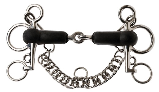 Korsteel Rubber Mouth Pelham Snaffle Bit - 5 In