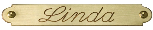 English Style Name Plates by Perri's Leather