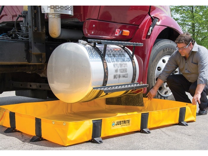 4' X 6' X 8", 119 Gallon Spill Capacity, Folding Spill Containment Berm