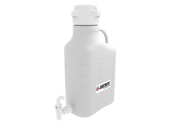 5 Liter Polypropylene Carboy With Spigot, 83Mm Cap