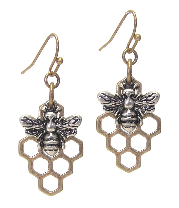 Bee And Hive Earring