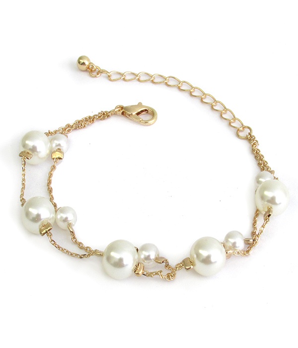 Freshwater Pearl Mix Double Layer Bracelet