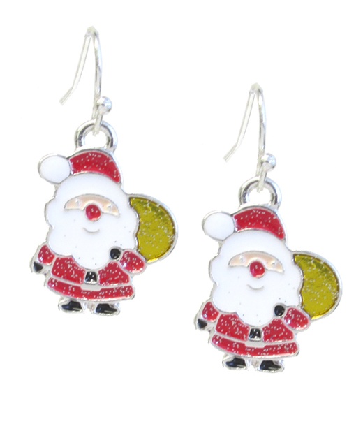 Christmas Theme Epoxy Earring - Santa