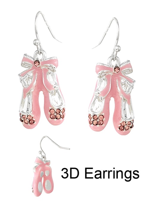 Ballerina Theme 3D Epoxy Earring - Shoe