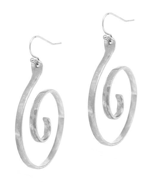 Metal Swirl Earring