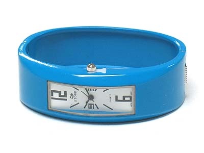 Enamel Metal Fashion Hinge Bangle Watch
