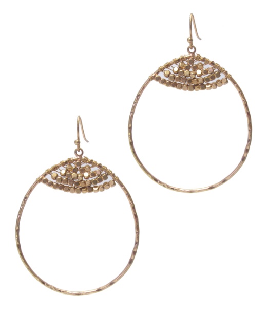Brass Wire Hoop Earring