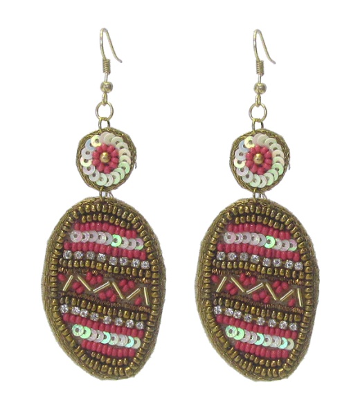 Handmade Sequin and Seedbead Earring