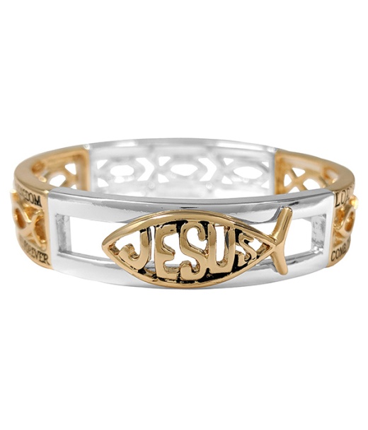 Religious Inspiration Stretch Bracelet - Fish