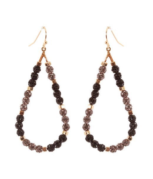 Fireball And Pearl Mix Teardrop Earring