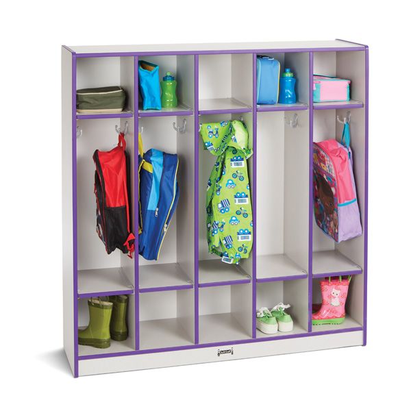 Rainbow Accents® 5 Section Coat Locker - Purple