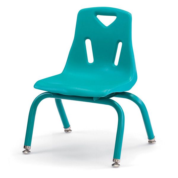 Berries® Stacking Chair With Powder-Coated Legs - 10" Ht - Teal