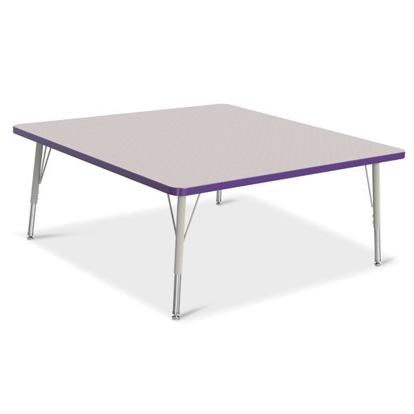 Berries® Square Activity Table - 48" X 48", E-Height - Gray/Purple/Gray