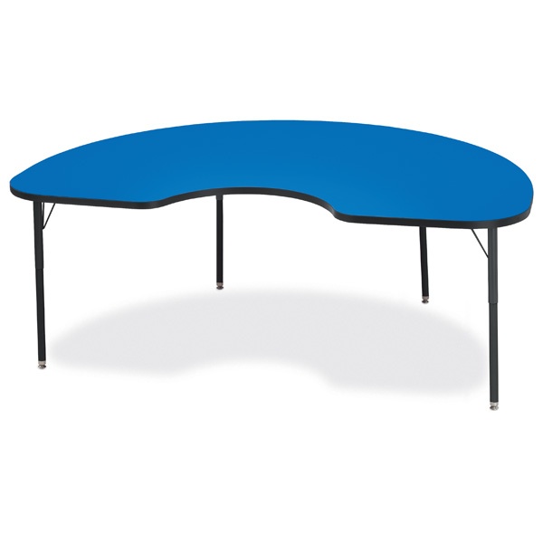 Berries® Kidney Activity Table - 48" X 72", A-Height - Blue/Black/Black