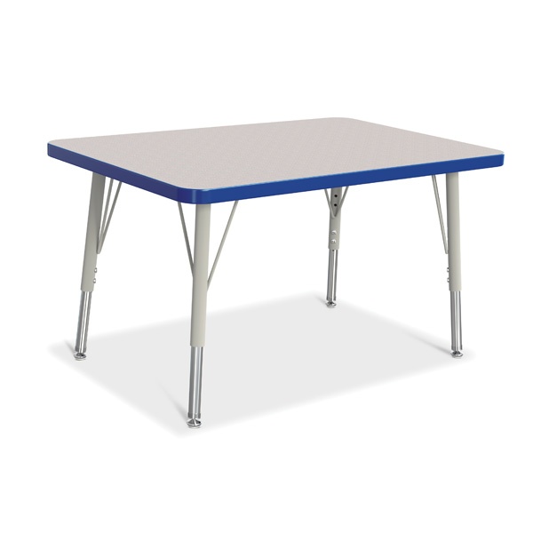 Berries® Rectangle Activity Table - 24" X 36", E-Height - Gray/Blue/Gray
