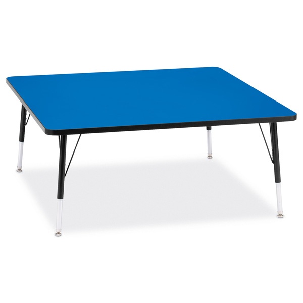 Berries® Square Activity Table - 48" X 48", E-Height - Blue/Black/Black