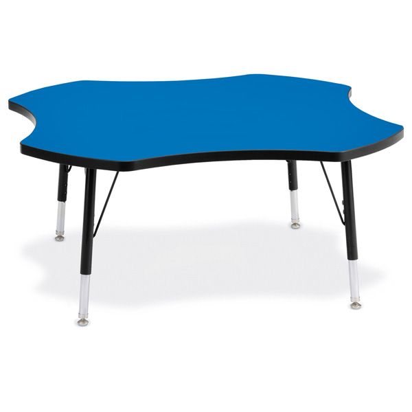 Berries® Four Leaf Activity Table, T-Height - Blue/Black/Black