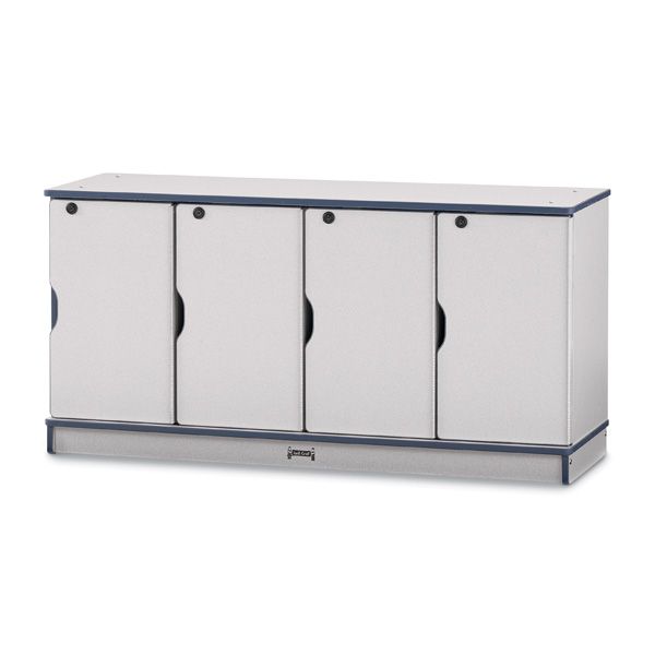 Rainbow Accents® Stacking Lockable Lockers - Double Stack - Blue