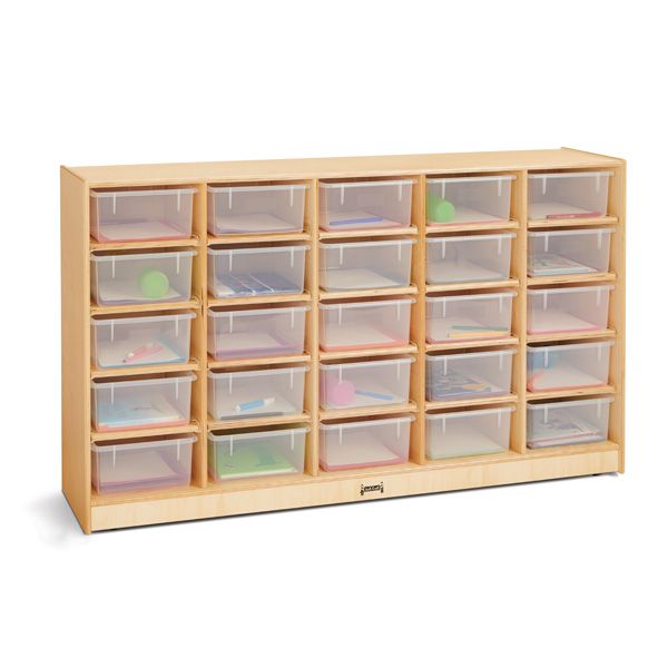 Jonti-Craft® 25 Tub Mobile Storage - With Clear Tubs