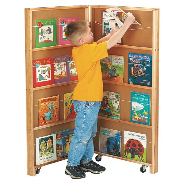 Jonti-Craft® Mobile Library Bookcase - 2 Sections