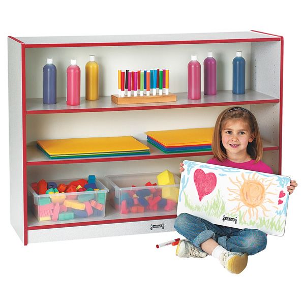 Rainbow Accents® Super-Sized Adjustable Mobile Straight-Shelf - Teal