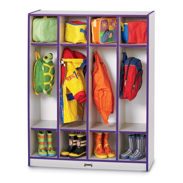 Rainbow Accents® 4 Section Coat Locker - Purple
