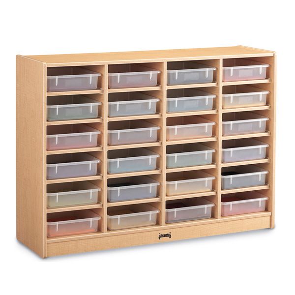 Maplewave® 24 Paper-Tray Mobile Storage - With Clear Paper-Trays